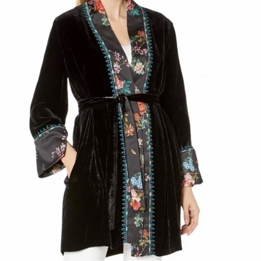 Large Johnny Was Velvet Jacket Robe